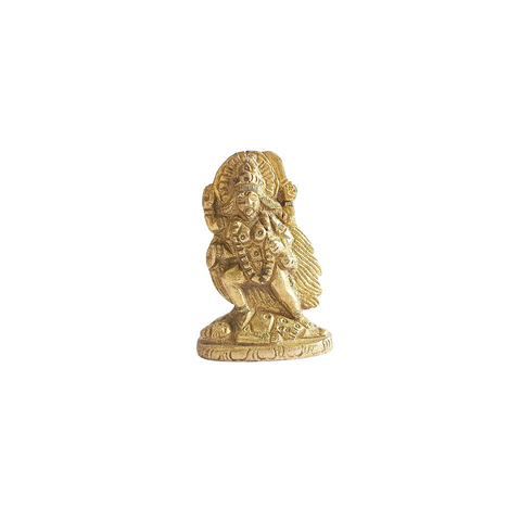 Kali Mata Brass (Pital) Murti-Kali Devi Statue-काली माता पीतल मूर्ति-Goddess Kali Mata Murti-Bhadrakali,Chamunda,Chandika Mata Idol- Pital Murti (Brass) For Pooja,Decoration & Gifts