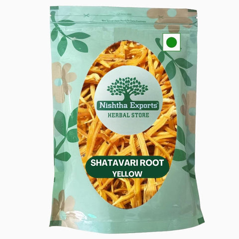 Shatavari Root Yellow-Sitawar Jad Pili Raw Herbs-शतावरी की जड़ें-Asparagus racemosus Dried Jadi Booti