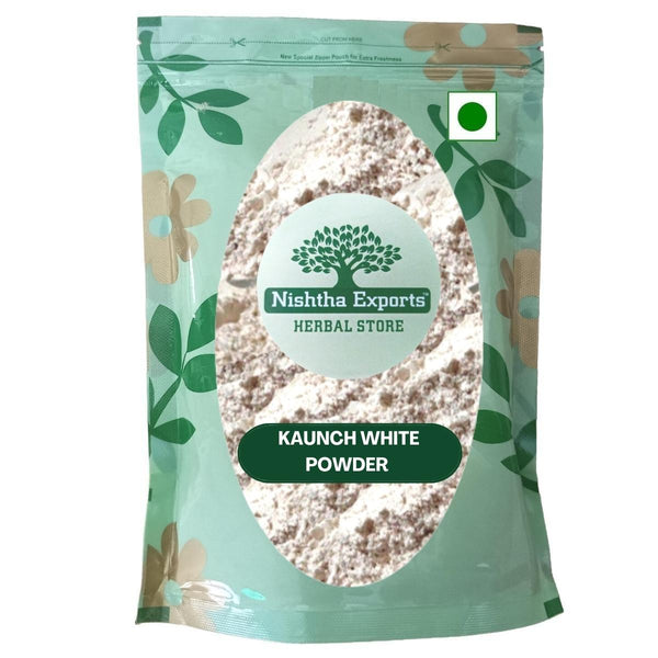 Kaunch Seeds White Powder / Kauch Beej Safed Powder / कौच बीज सफेद चूर्ण / Konch / Mucuna pruriens-Raw herbs-Jadi Booti