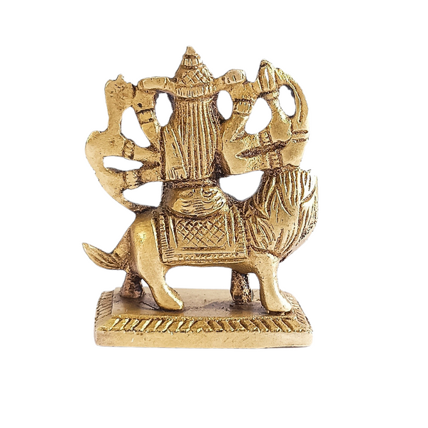Durga Mata Brass (Pital) Murti - Durga Devi Statue - Goddess Durga Mata Murti - Sherawali Mata Idol - Pital Murti (Brass) For Pooja, Decoration & Gifts