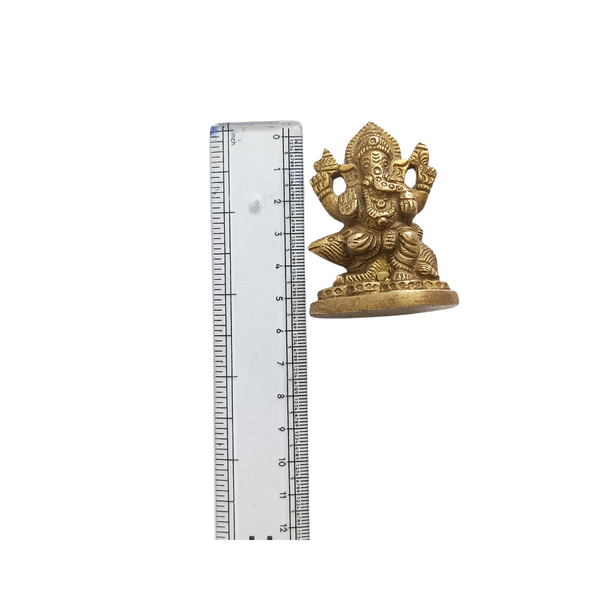 Lord Ganesh Brass (Pital) Murti - Lord Ganesha Idol – Vinayaka Sculpture – Ganpati Statue – Pital Murti (Brass) For Pooja, Decoration & Gifts