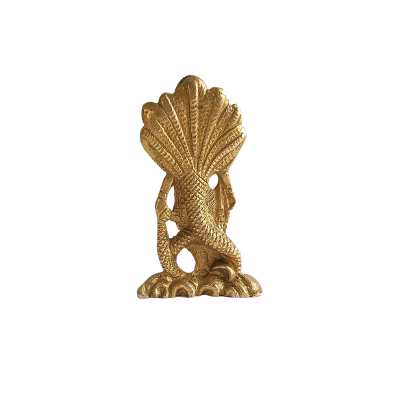 Shree Narayan Brass (Pital) Murti - Lord Vishnu Narayan Idol- God Shri Vishnu Stand On Anant Naag- Pital Murti (Brass) For Pooja, Decoration & Gifts