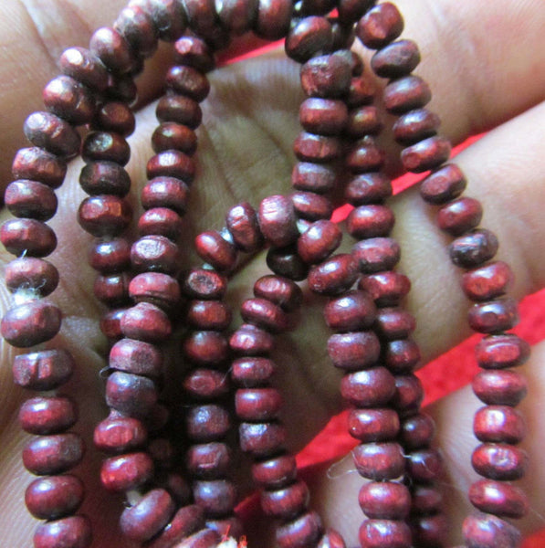 Red Tulsi Mala 108 Beads-Vrindavan Japa mala -Prayer & Yoga Garland for Lord Radha Krishna -Spiritual Jap Mala