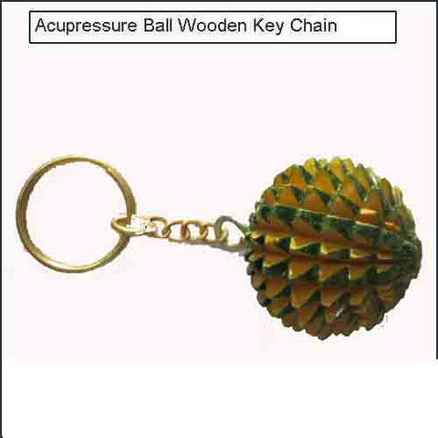 Acupressure Ball Key Chain (Wooden) AP-088