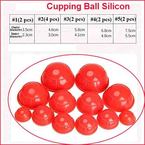 Acupressure 12 Piece set Vacuum Cupping Half Ball वैक्यूम हाफ बॉल सेट AC-1313
