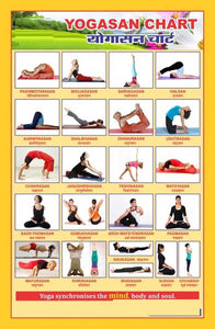 Yogasan Chart - Regular Yoga Steps योगासन चार्ट AC-1630