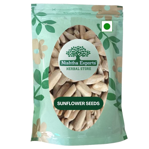 Sunflower Seeds without Peel Edible - Surajmukhi Beej -सूरजमुखी के बीज- Soorajmukhi Beej - Helianthus Annuus Raw Herbs-Jadi Booti
