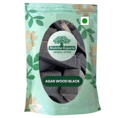 Agar Wood Black (Without Fragrance) - अगर लकड़ी काली Oud Wood dried- Agarwood - Aquilaria agallocha Raw Herbs-Jadi Booti