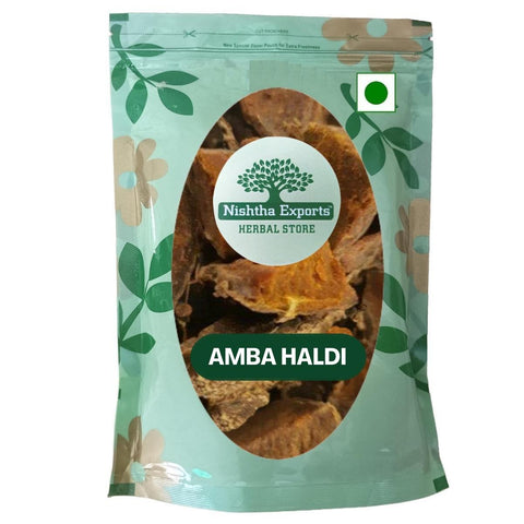 Amba Haldi - Aamba - Aama Haldi - Kasturi Haldi dried- अंबा हल्दी- Curcuma amada - Wild Turmeric Raw Herbs-Jadi Booti