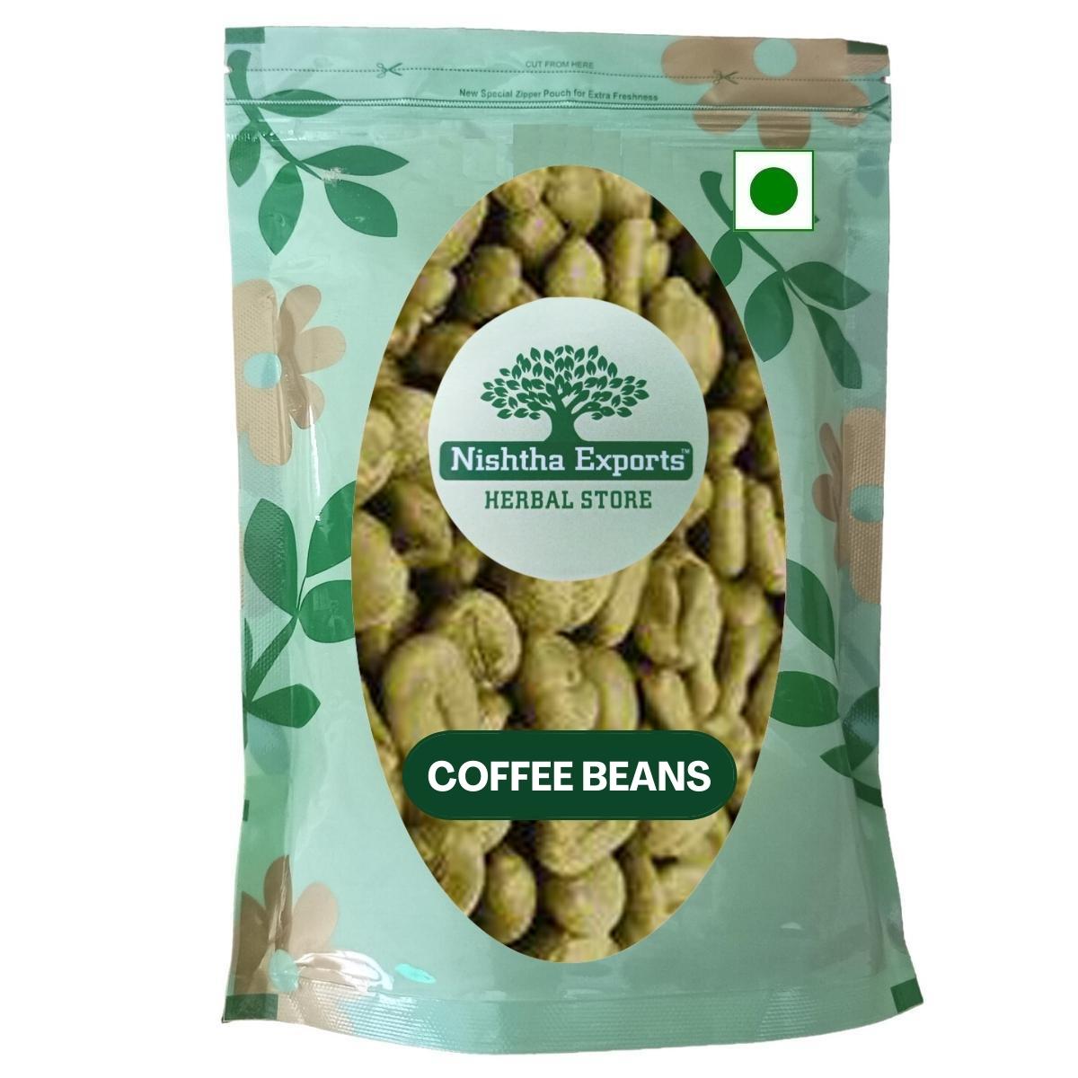 Green Coffee Beans Dried-ग्रीन कॉफी बीन्स-Raw Herbs-Jadi Booti