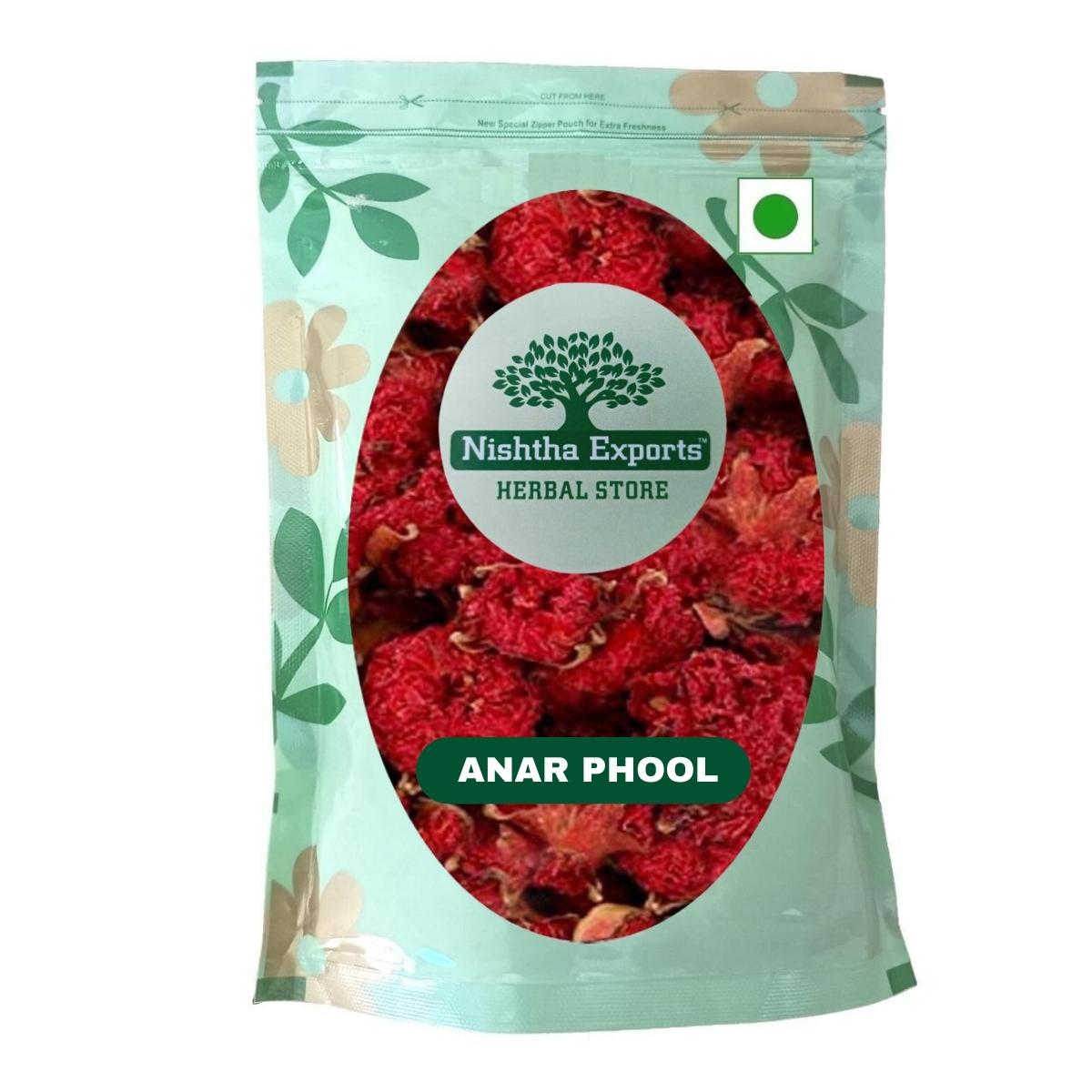 Anaar Phool-Gul-e-Anar–Gule Anar-Gulnar Farsi-अनार फूल-Punica Granatum Dried-Pomegranate Flower Raw Herbs/Jadi Booti