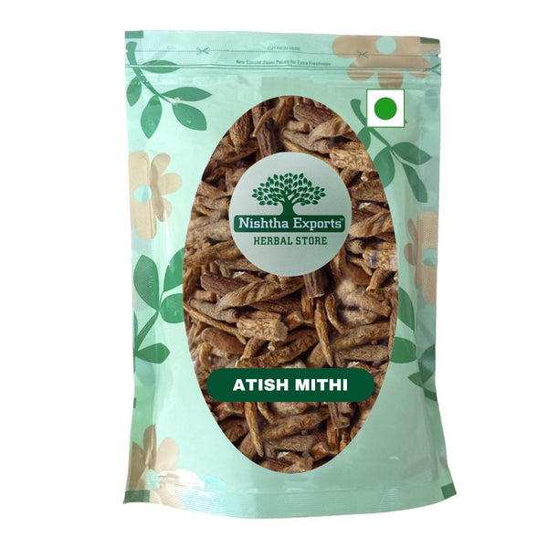 Atish Mithi-Aconitum Palmatum-Ativisha Sweet-Atiwisha-Ateesh-Jadi Buti -Raw Herbs
