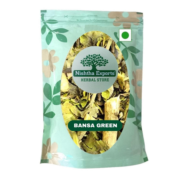Bansa Green-Malabar Nut बंसा ग्रीन- Vasa - Adusa dried- Adhatoda Vasica Raw Herbs-Jadi Booti