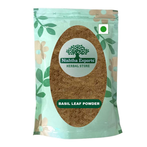 Tulsi Patta Powder - Basil Leaf Powder -तुलसी पत्ता पाउडर Basil Leaves Powder - Ocimum sanctum Raw Herbs-Jadi Booti