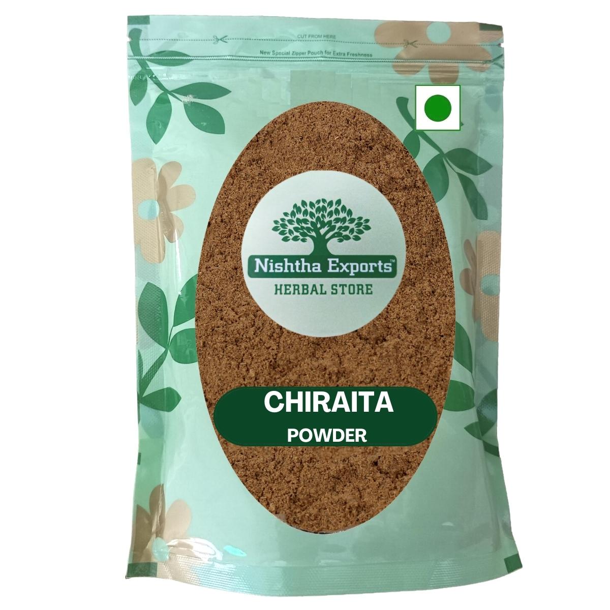 Chiraita Asli Powder - Chirayta Powder -चिरैता असली पाउडर- Chiretta - Swertia chirata - Andrographis paniculata Raw Herbs-Jadi Booti