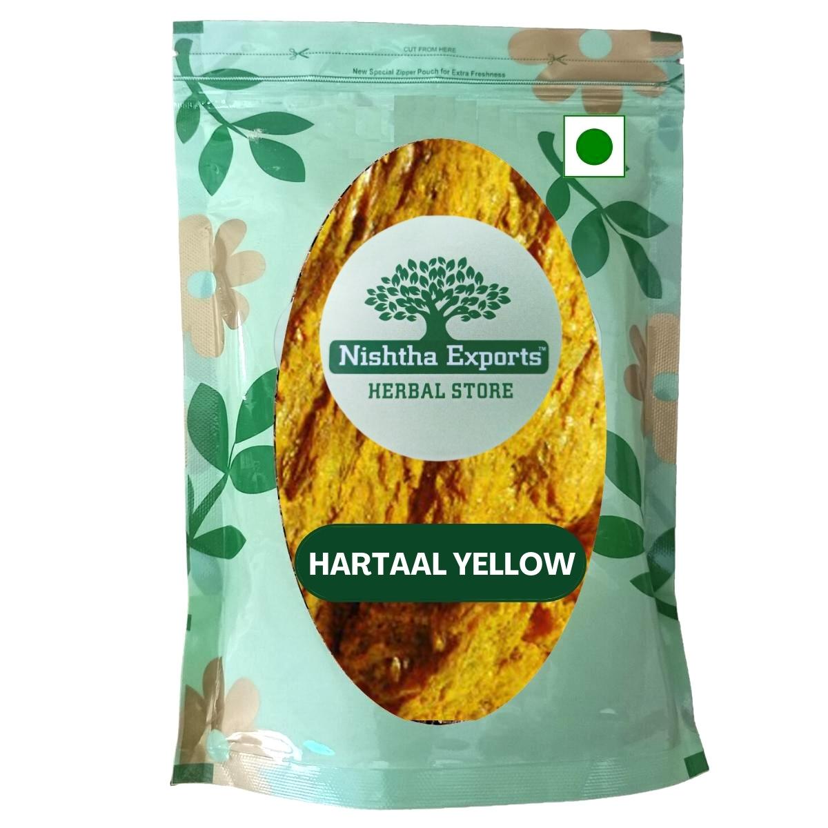 Hartaal Yellow-Hartal Pili Raw Herbs-हराताल पिली-Hartaal Yellow Dried Jadi Booti