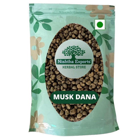 Mushk Dana - Musk Dana Dried - Mushkdana Edible-मुशक दाना - Muskdana - Ambrette Seed - Abelmoschus Moschatus Raw Herbs-Jadi Booti