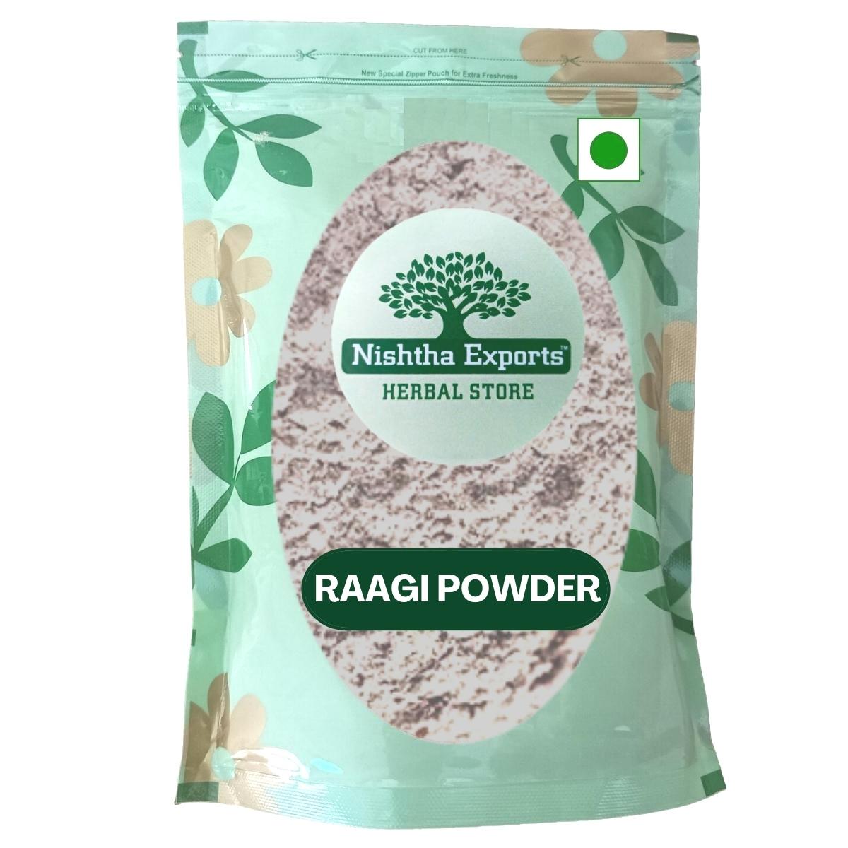 Ragi Powder - Finger Millet Powder - Raagi -रागी पाउडर- Mandwa - Madua - Eleusine coracana Raw Herbs-Jadi Booti