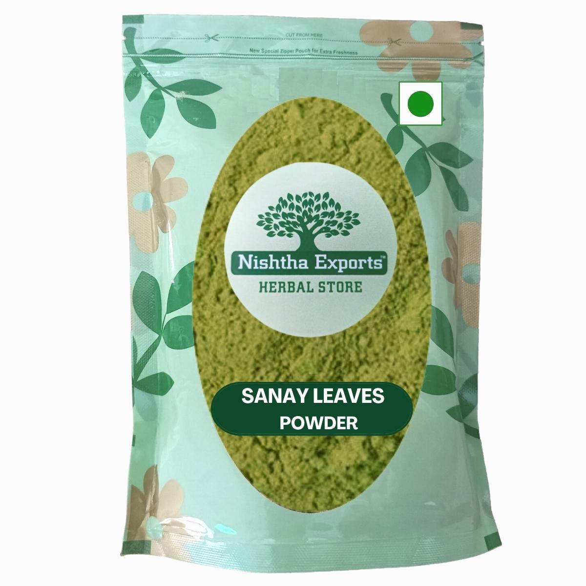 Senna Patta Powder - Sanay Leaves Powder -सोनामुखी पत्तियां पाउडर-Senna Leaf Powder - Sonamukhi Leaves - Sona Patta Raw Herbs-Jadi Booti