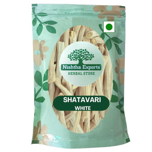Shatavari Root White-Sitawar Safed Dried -शतावरी जड़ सफेद-Raw Herbs-jadi Booti
