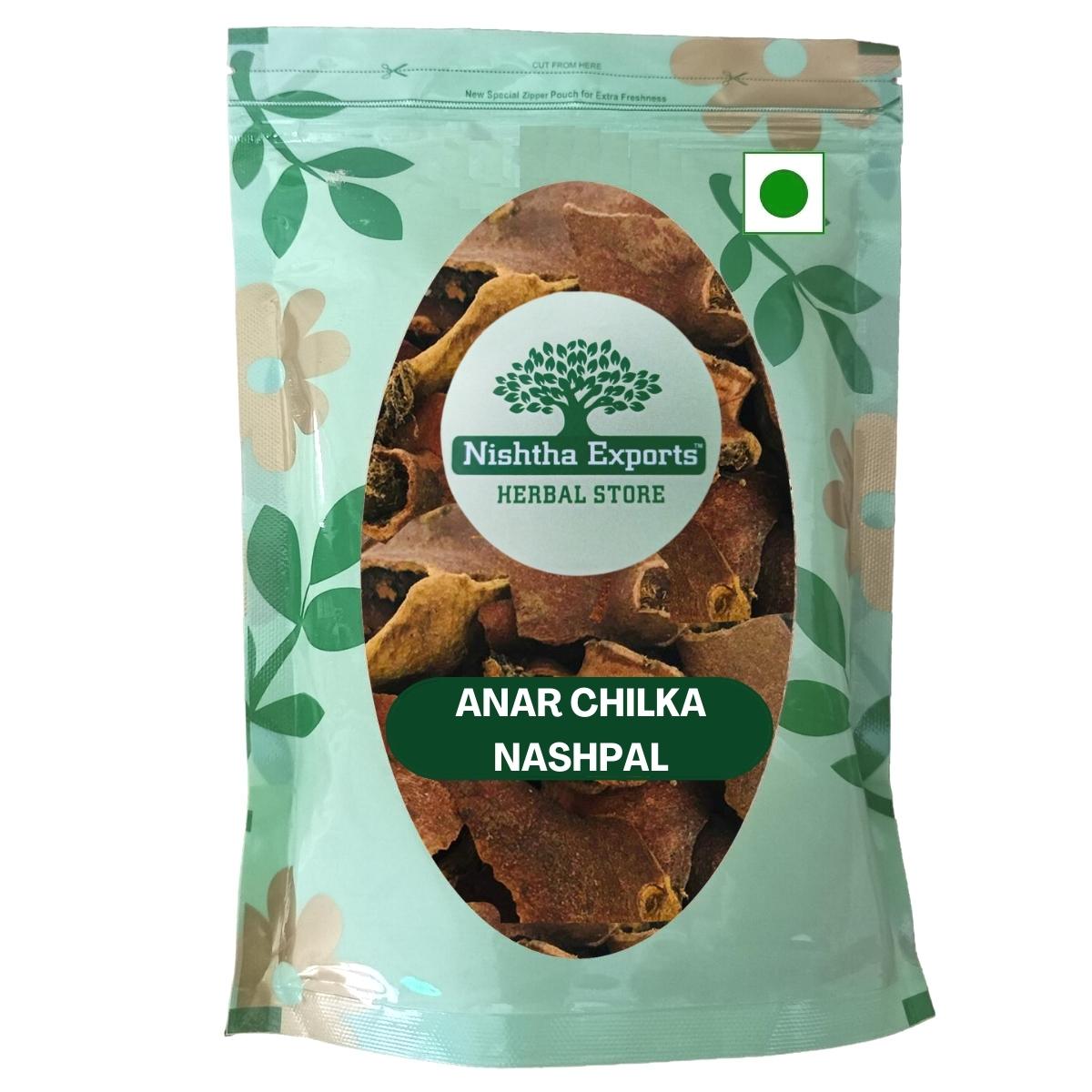 Anar Chilka - Nashpal - Naspal - Anaar Chhilka dried-अनार छिलका- Pomegranate Peel Raw Herbs-Jadi Booti