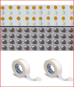 Sujok Star-40pc, Byol-40pc, Magnets Medium Size Diameter-(5mm) & Paper Tape-2pc Half Inch