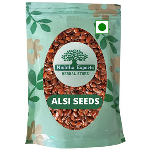 Alsi Beej - Flax Seed - Linseed-अलसी बीज -Linum Usitatissimum Raw Herbs-Jadi Booti