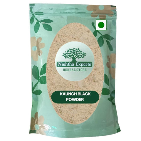 Kaunch Seeds Black Powder - Kauch Beej Kala - Konch -कौंच बीज काला पाउडर Mucuna Pruriens Black - Cowhage Raw Herbs-Jadi Booti