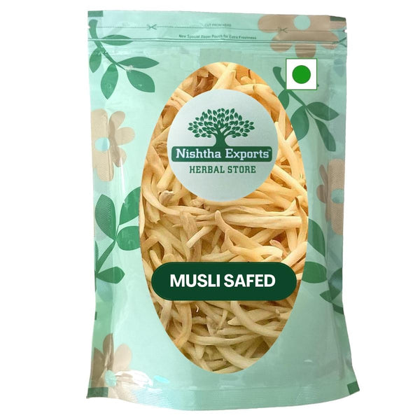 Musli Safed - White Musli - Shwet Muslie - सफेद मूसली-Raw Herbs/Jadi Booti Dried-Chlorophytum Borivilianum