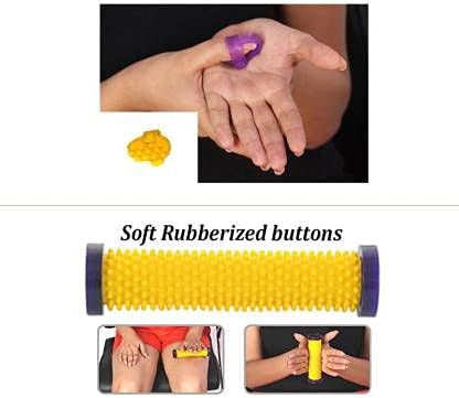 Acupressure Massage Point Pressure Kit Combo + Sujok Ring, Finger Massage & Foot Roller, Foot Mat Acupressure Multipurpose Therapy Tools