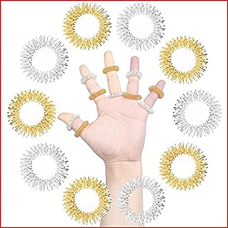Spikey Fidget Toys Acupressure Stress Relief Set 5-10 Small Quiet Metal  Antistress Fingers Rings Adults Kids Sensory Desk Games - Realistic Reborn  Dolls for Sale | Cheap Lifelike Silicone Newborn Baby Doll